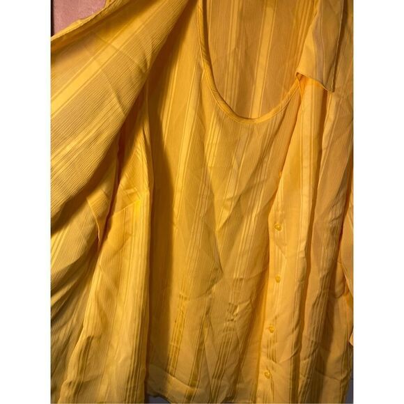 Maggie Barnes Women’s Yellow Attached Tank With Blouse Size 1X - Picture 3 of 4